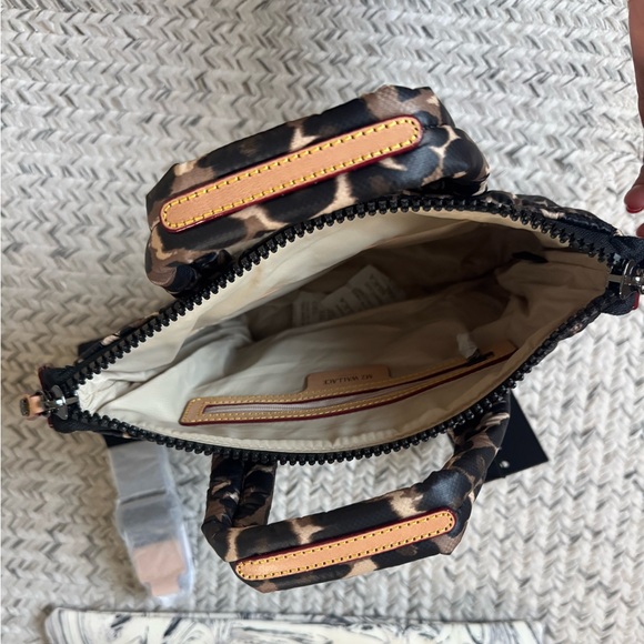 NWT MZ Wallace Micro Sutton Quilted Nylon Leopard Bag - Picture 5 of 7